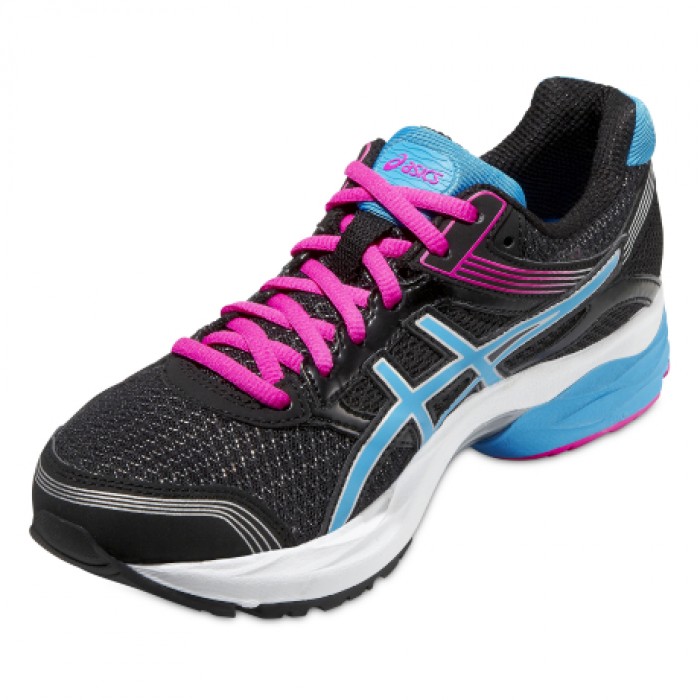 basket asics femme noir et rose